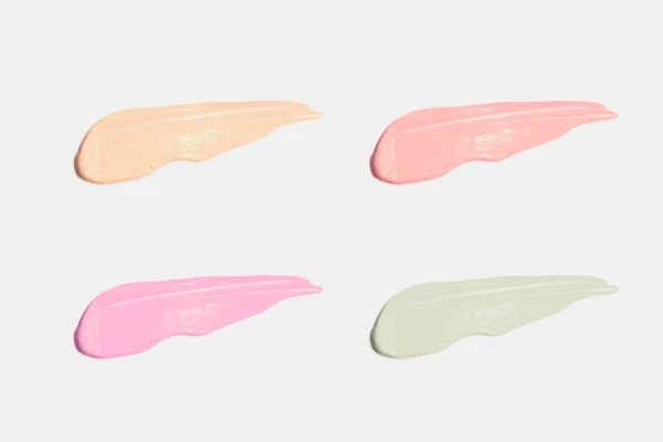 Maquillaje Cosmético Swatch Mancha Textura Líquida Base Producto Imprimación Con — Foto de Stock