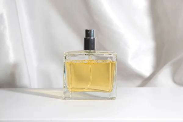 Eau Parfum Perfume Fragrance Cosmetic Mockup Luxury Product Branding White — Fotografia de Stock