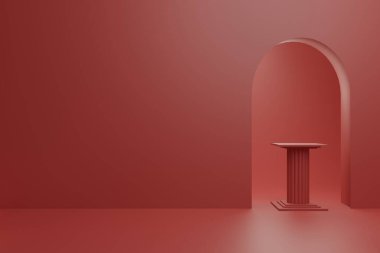 Arkaplan soyut kaide tahtasının 3d resimlendirmesi, sanat görüntüsü model ürün dekorasyon tezgahı duvar kağıdı