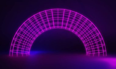 3D resimlendirme arka plan soyut, podyum sahne sanatının duvar kağıdı, ürün kaidesi, oyun siber punk tarzı