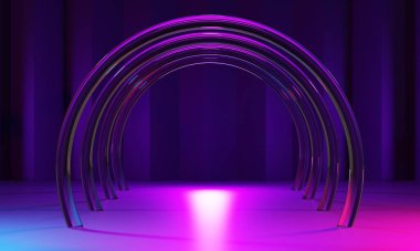 3D resimlendirme arka plan soyut, podyum sahne sanatının duvar kağıdı, ürün kaidesi, oyun siber punk tarzı