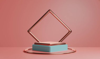 3D resimlendirme arka plan soyut, podyum sahne sanatının duvar kağıdı, ürün kaidesi, oyun siber punk tarzı