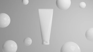Cilt bakım serumu kozmetik şişesi, 3 boyutlu çizim modeli, tıbbi losyon serumu düşürücü ürün.