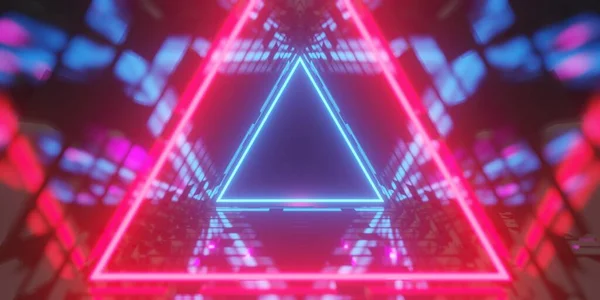 Rendering Illustration Spel Bakgrund Abstrakt Cyberpunk Stil Gamer Tapet Neon — Stockfoto