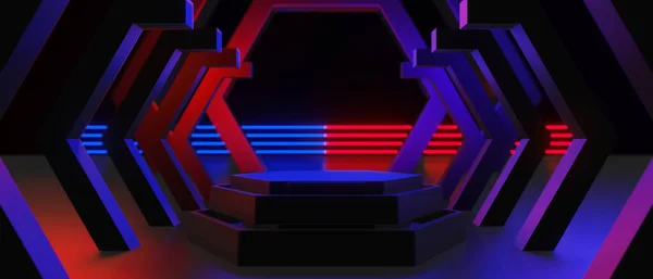 Resumo Vídeo Game Scifi Gaming Red Blue Sports Backgound Virtual — Fotografia de Stock