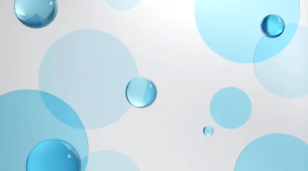Blaues Glas Klarer Kreisuntergrund Für Kosmetisches Produkt Abstrakte Tapetenszene Mit — Stockfoto
