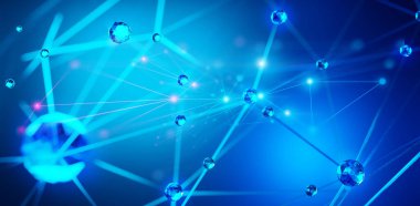 Telekom için internet uydu ağı, 5G küresel veri depolama ağı, sosyal veri iletişimi küresel ağı, 3D illüstrasyon