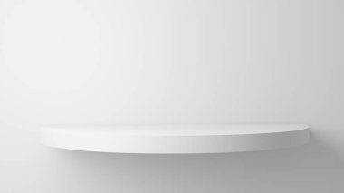 boş kaidesel podyum sahne odası kozmetik ürün sergisi, 3 boyutlu illüstrasyon, ışık ve gölge sahnesi beton