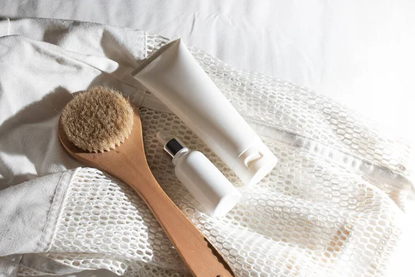 Mockup Perfume Skin Care Bottle Cosmetic Tube Beauty Makeup Facial — Stock Photo, Image
