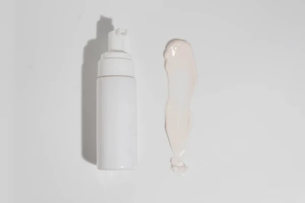 Maquete Perfume Garrafa Cuidados Com Pele Tubo Cosmético Maquiagem Beleza — Fotografia de Stock