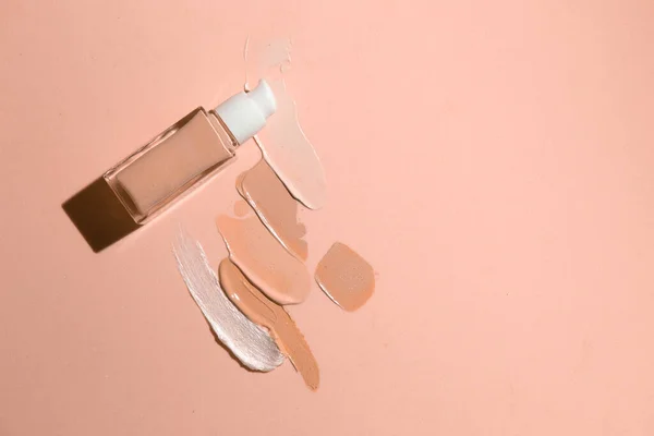 Maqueta Maquillaje Polvo Imprimación Cojín Cuidado Piel Botella Cosmética Tubo — Foto de Stock