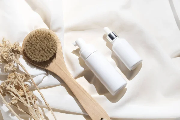 Mockup Skin Care Serum Dropper Bottle Cosmetic Tube Beauty Makeup — Stock Photo, Image
