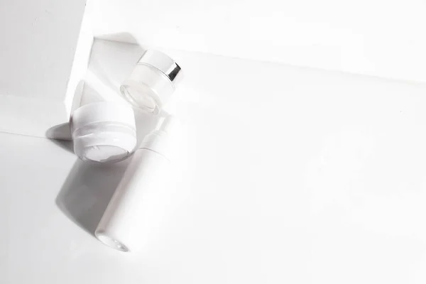 Mockup Tube Fles Voor Huidverzorging Cosmetische Zomer Zonnebrandcrème Product Branding — Stockfoto