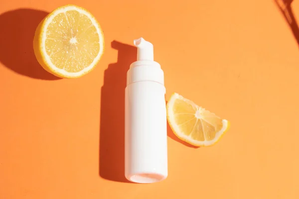 Mockup Tube Flasche Für Hautpflege Kosmetische Sommer Sonnencreme Produkt Branding — Stockfoto