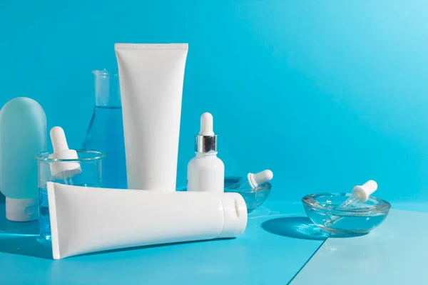 Mockup Tube Bottle Skin Care Cosmetic Summer Sunscreen Product Branding — ストック写真