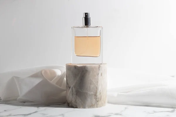 Mockup Tube Glass Bottle Perfume Fragrance Skin Care Cosmetic Summer — 图库照片