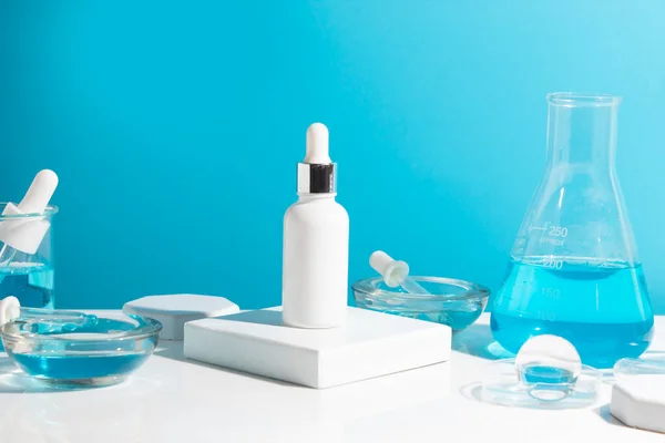 Scientist Mockup Tube Bottle Skin Care Cosmetic Product Branding Cream — Stok fotoğraf