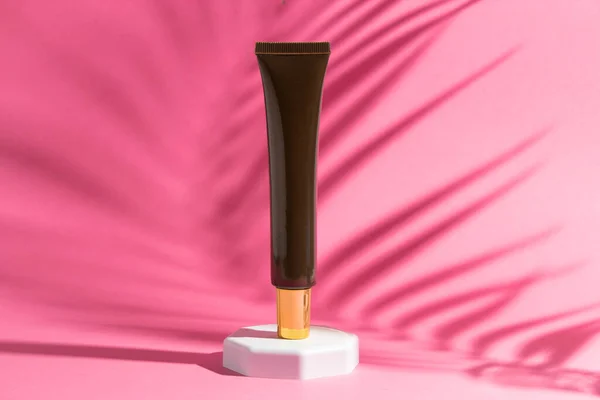 Mockup Tube Bottle Skin Care Cosmetic Product Branding Serum Dropper — Stock Photo, Image