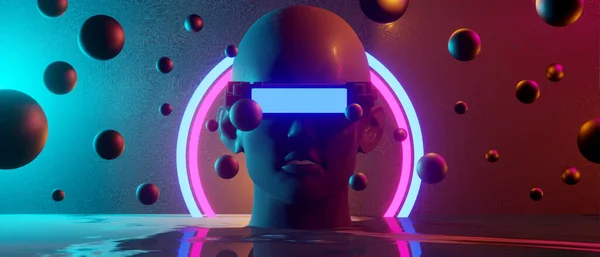 Abstract Backgound Video Game Esports Scifi Gaming Cyberpunk Virtual Reality — ストック写真