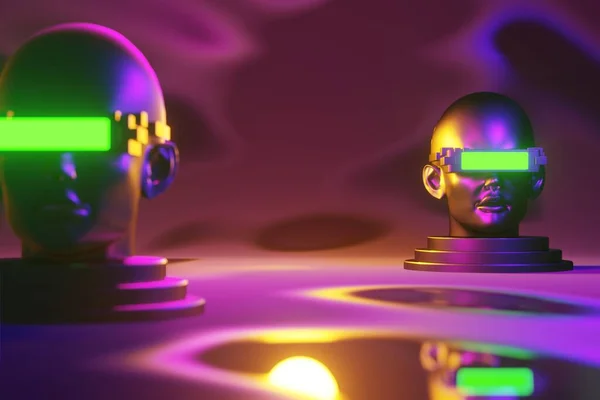 Elvont Backgound Video Játék Esports Scifi Játék Cyberpunk Virtuális Valóság — Stock Fotó