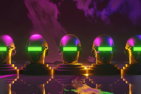 Jeu Vidéo Abstrait Backgound Jeux Vidéo Esports Scifi Cyberpunk Simulation — Photo