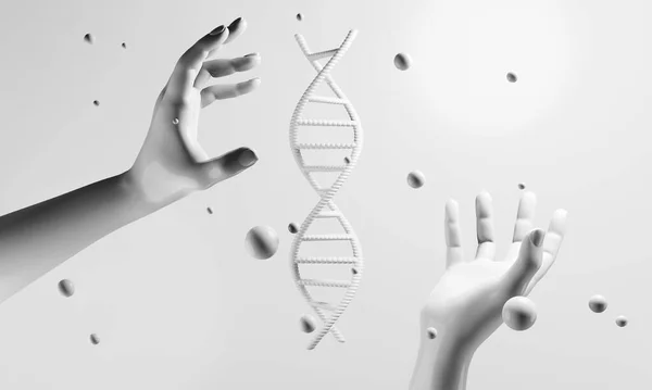 Dna Human Helix Molecules Cell Research Science Biological Man Blood — Foto Stock