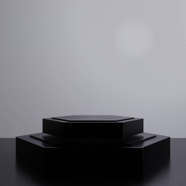 soyut arkaplan, kozmetik ürün tanıtım sahnesi için podyum sahne kaidesi, 3D illüstrasyon