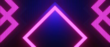 Esports Scifi oyun siberpunk, vr sanal gerçeklik simülasyonu ve metaevren soyut arka plan video oyunu, sahne kaidesi sahnesi, 3D illüstrasyon canlandırma, fütürist neon ışığı odası