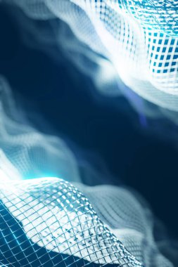 3B görüntüleme, wi-frame, temiz yüz, bulanık arkaplan, soyut arkaplan.