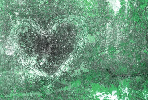 Grunge Green Texture Sick Heart Symbol Background Fully Editable Can — Stock Photo, Image