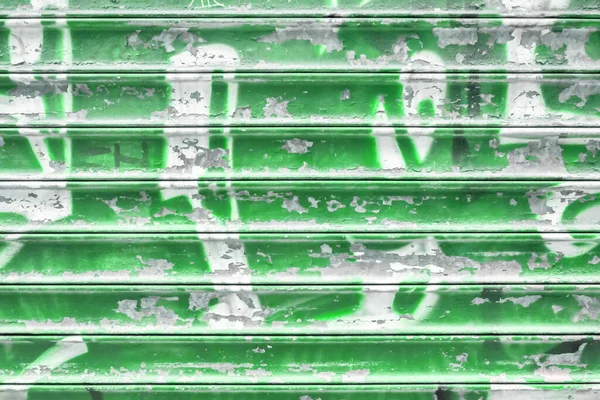 Grüner Metallverschluss Mit Abblätternder Farbe Ideal Für Hintergrund Tapete — Stockfoto