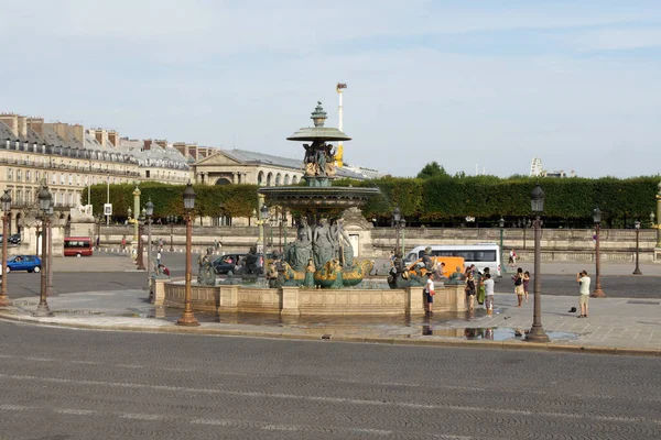 Париж Франція Монументальний Фонтан Площі Конкорду Парижі — стокове фото