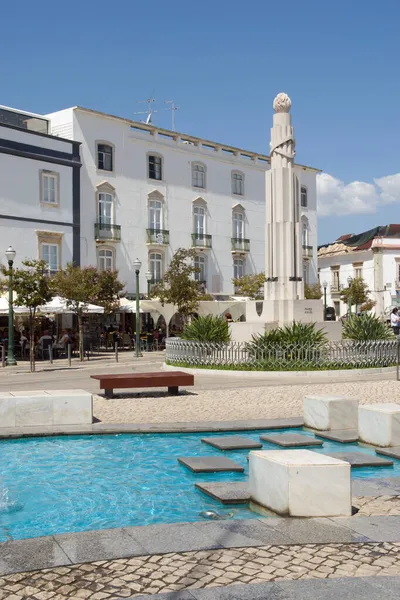 Tavira Portugal Republiktorget Staden Tavira — Stockfoto