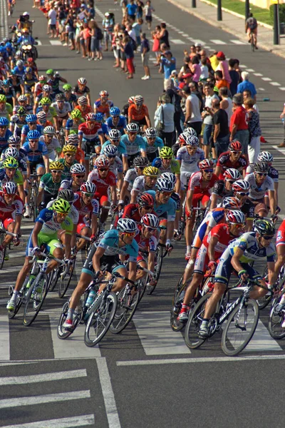 Barcelona Spanje Ronde Van Spanje Zijn Weg Door Stad Barcelona — Stockfoto