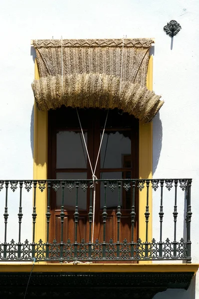 Seville Spain Architectural Detail Balcony Typical Neighborhood Triana City Seville — Zdjęcie stockowe