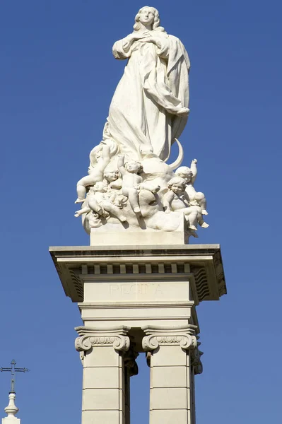 Sevilla Španělsko Detail Neposkvrněného Početí Náměstí Plaza Del Triunfo Městě — Stock fotografie