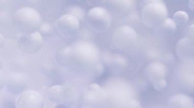 Rastgele hareket eden kabarcıklarla soyut açık gri arkaplan