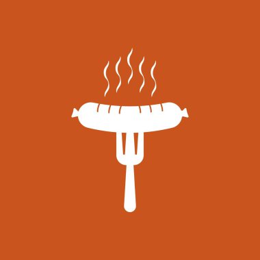 sosis simgesi vektör illüstrasyon tasarımı 