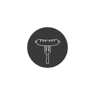 sosis simgesi vektör illüstrasyon tasarımı 