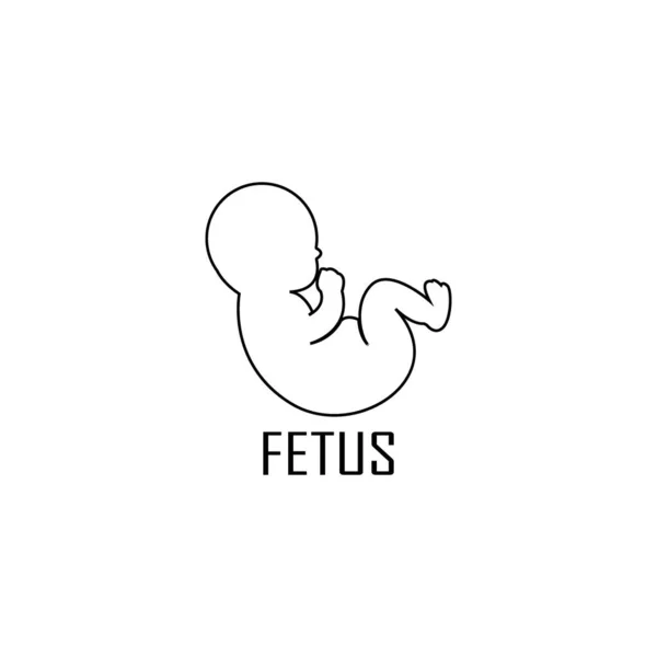 Illustration Vectorielle Logo Foetus — Image vectorielle