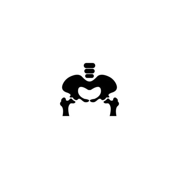 Design Del Logo Dell Illustrazione Vettoriale Dell Icona Dell Anca — Vettoriale Stock