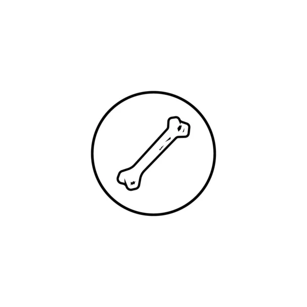 Bone Icon Vektor Illustration Logo Design Und Hintergrund — Stockvektor