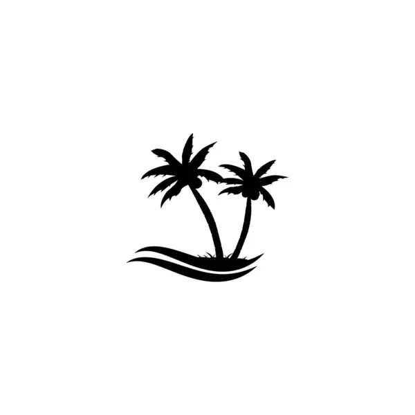 Ikona Drzewa Kokosowego Wektor Ilustracji Wzór Projektu Eps — Wektor stockowy