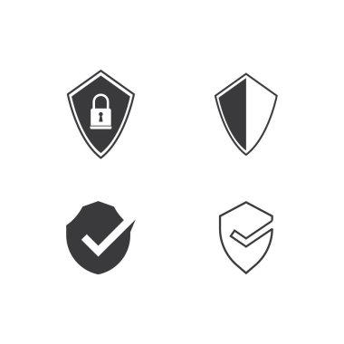 kalkan simgesi vektör logo tasarımı.