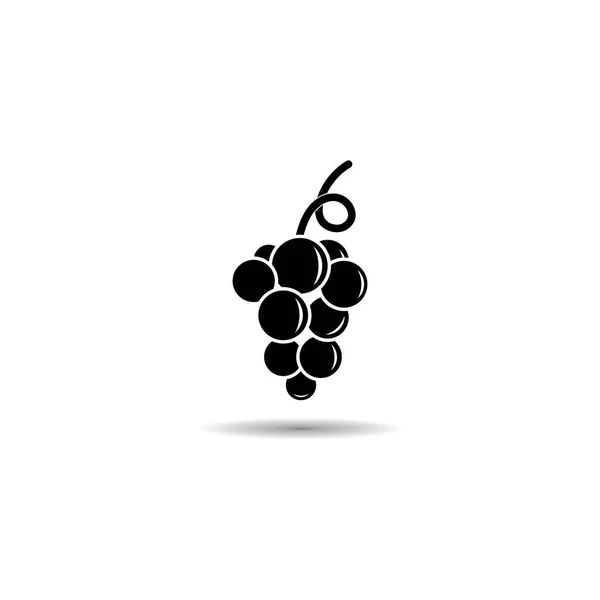 Grape Ikon Vektor Illustration Logotyp Design — Stock vektor