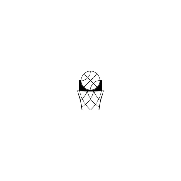 Wektor Logo Koszykówki Tło Ilustracji Projektu — Wektor stockowy