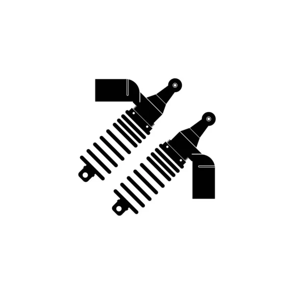 Απομονωμένο Διάνυσμα Εικονιδίου Απορροφητή Κλονισμού Σχεδιασμός Λογότυπου Απεικόνισης — Διανυσματικό Αρχείο