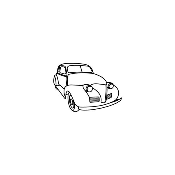 빈티지 자동차 아이콘 일러스트 템플릿 디자인 — 스톡 벡터