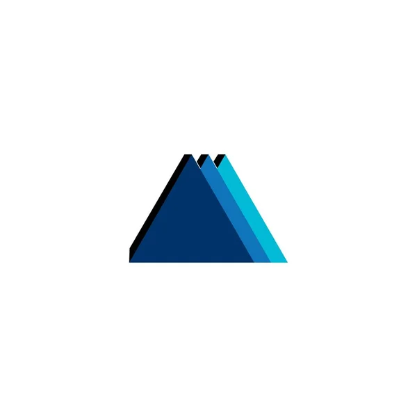 Elemento Logo Tre Triangoli Ispirazione Innovativa Creativa Azienda Aziendale — Vettoriale Stock