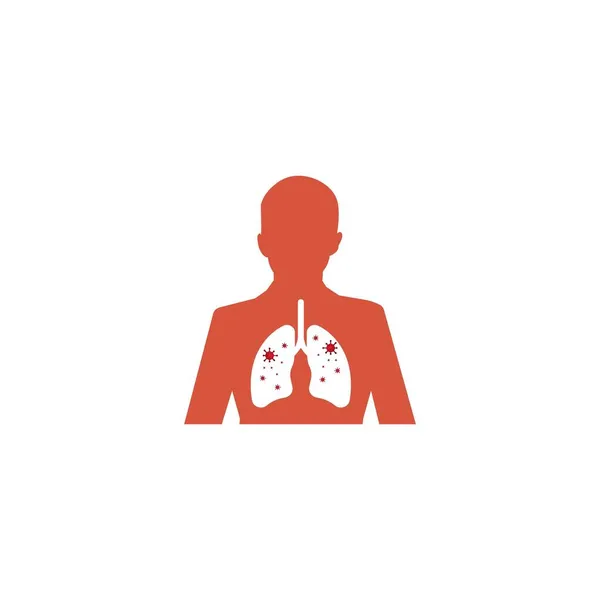 Lungs Icon Vector Illustration Design Template Eps — Vetor de Stock